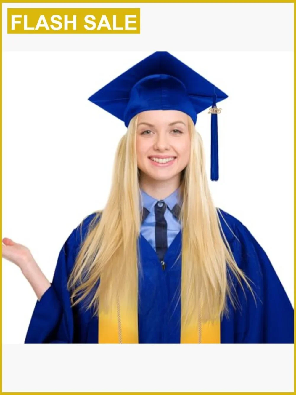 2026 Graduation Gown Cap Tassel Stole Honor Cord Set Unisex Size 51